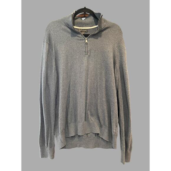 Banana Republic Long Sleeve Men's Cotton and Cashmere Sweater Pullover XL Gray - Picture 1 of 4